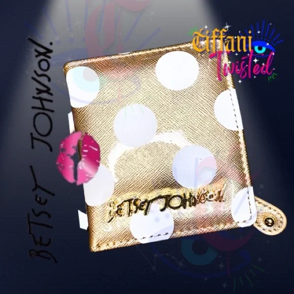 Betsey Johnson Gold and White Glamorous Wallet - Picture 3 of 5